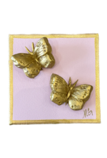 Melanie Griggs Double Butterfly Canvas Pink