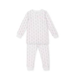 Lila and Hayes Ava Pajama Set, Bunny Tails Pink