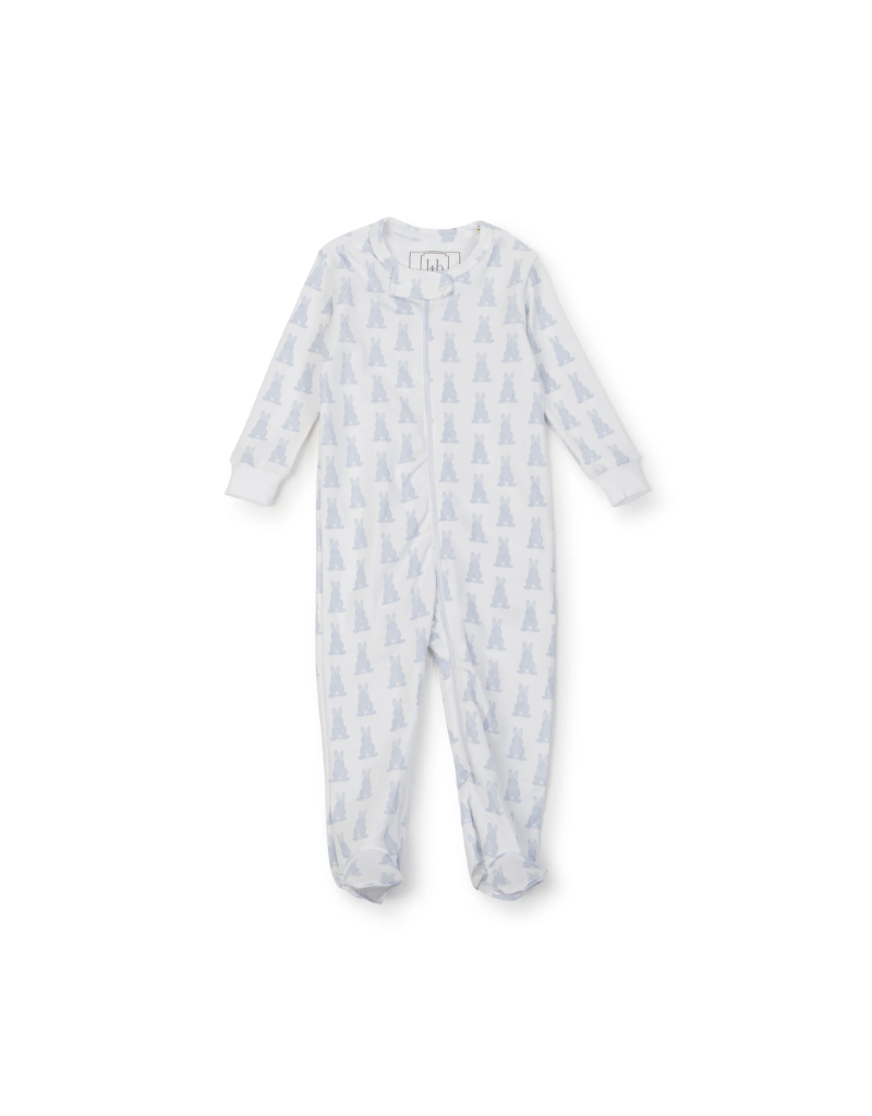 Parker Zipper PJs, Bunny Tails Blue