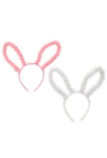 Two's Company White Pom Pom Bunny Ears Headband