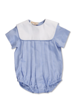 Rosalina Light Blue Gingham Bubble w/ Square Collar
