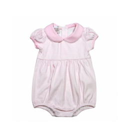 Baby Loren Pink Gingham Collar Bubble