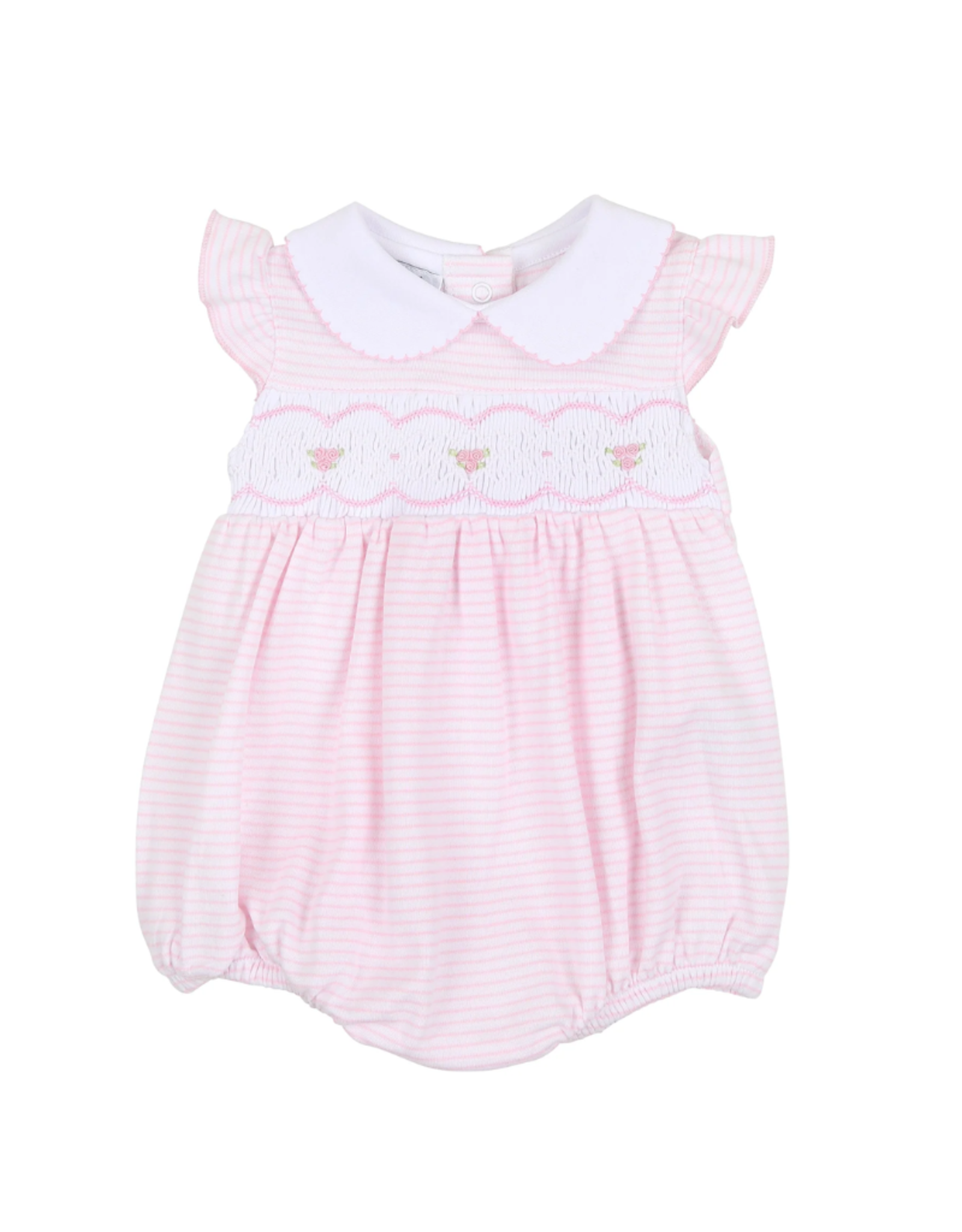 Magnolia Baby Arthur And Anna Smocked Collar Flutter Bubble PK