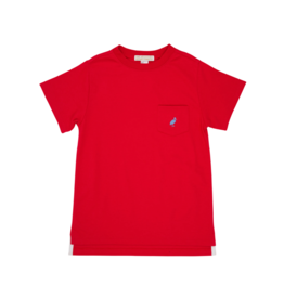 The Beaufort Bonnet Company Carter Crewneck With Pocket Richmond Red The Beaufort Bonnet Company Carter Crewneck With Pocket Richmond Red