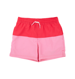 The Beaufort Bonnet Company Country Club Colorblock Trunks- Rich Red/Hot Pink The Beaufort Bonnet Company Country Club Colorblock Trunks- Rich Red/Hot Pink