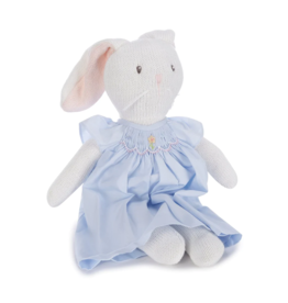 Petit Ami Bunny Doll Blue Smocked Dress