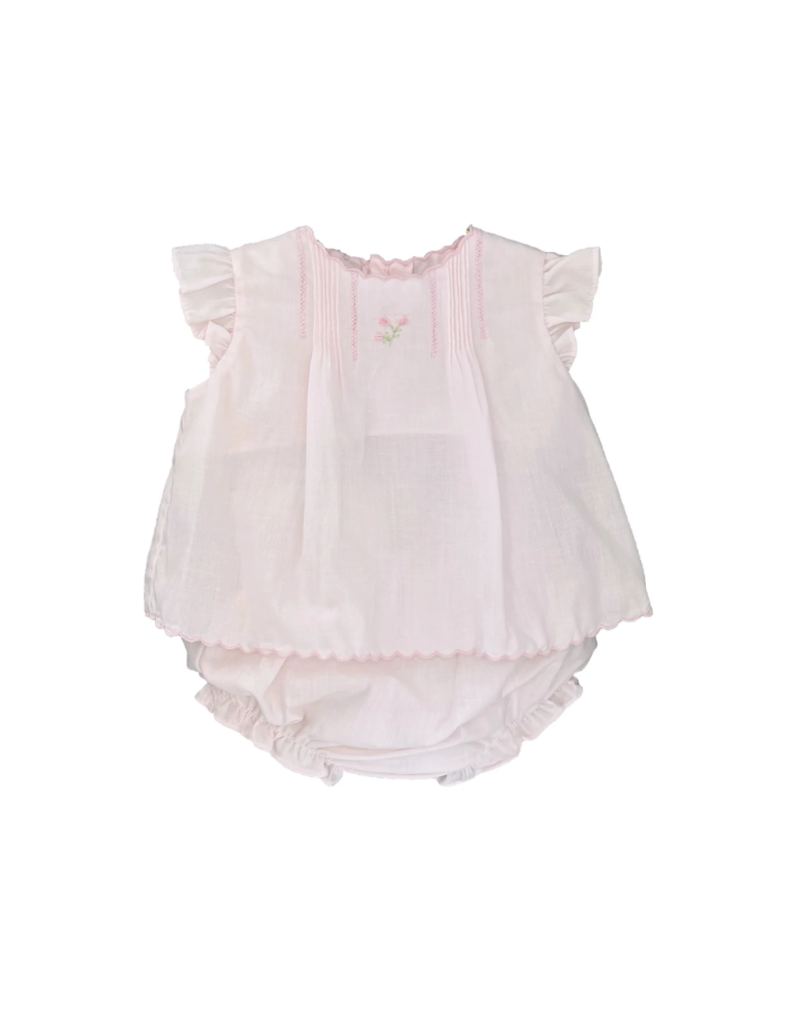 Petit Ami Pink Diaper Set With Flowers 5962