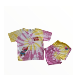 Lola and the Boys YAY Patch Tie Dye Short Set