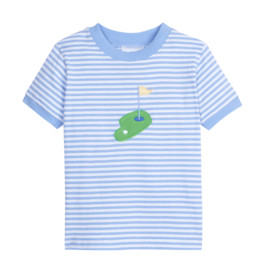 Little English Applique T-Shirt, Golf Green