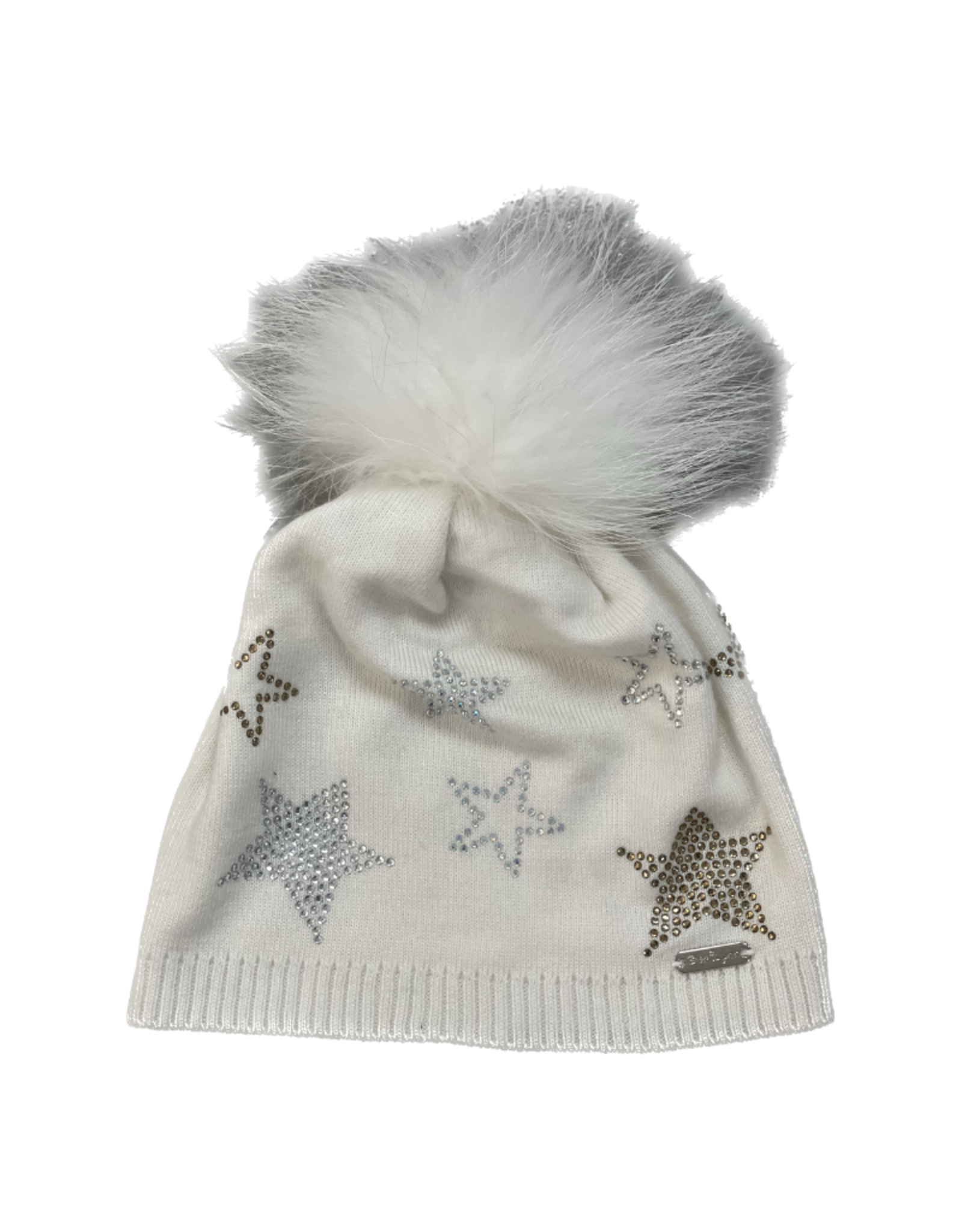 Bari Lynn Crystal Star Knit Hat