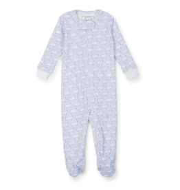 Lila + Hayes Parker Zip Pajama, Counting Sheep Blue