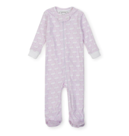 Lila and Hayes Parker Zip Pajama, Counting Sheep Pink