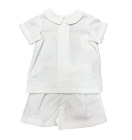 Funtasia Too White Linen Pleat Front Short Set