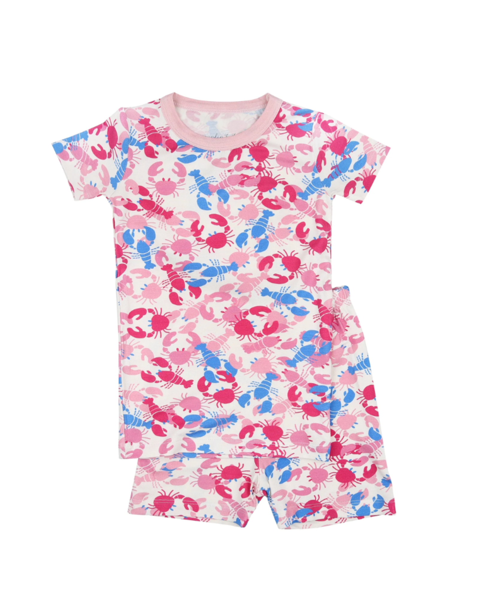 Magnolia Baby Crab And Lobsters Printed Short Pajamas Pink