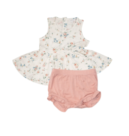 Angel Dear Climbing Roses Peplum Bloomer Set