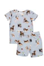 Angel Dear Blue Doggy Daycare Loungewear Short Set