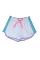 SET Annie Short - White w/ Turq, Lav, & Pink