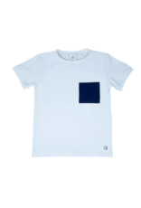 SET Charlie T Shirt - White w/ Navy Pocket