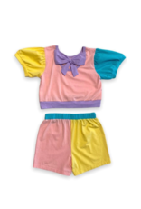 Lola and the Boys Roller Girl Bow Short Set