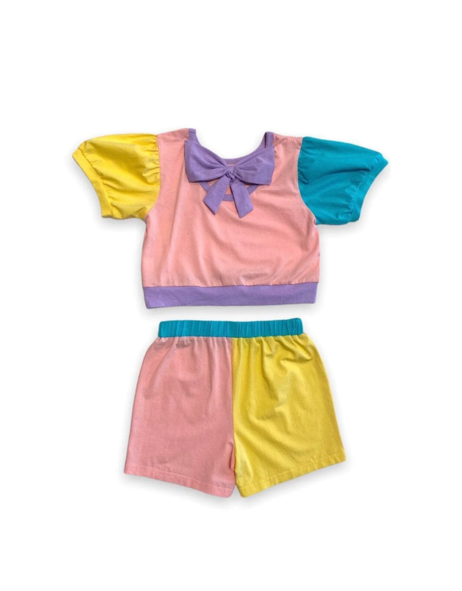 Lola and the Boys Roller Girl Bow Short Set