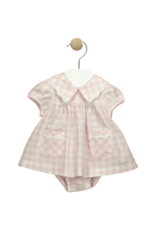 Babidu Pink Check Pocket Dress w/ Diaper Cover (92493)