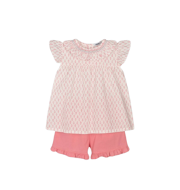 Babidu Pink Smock Collar Short Set (43462)