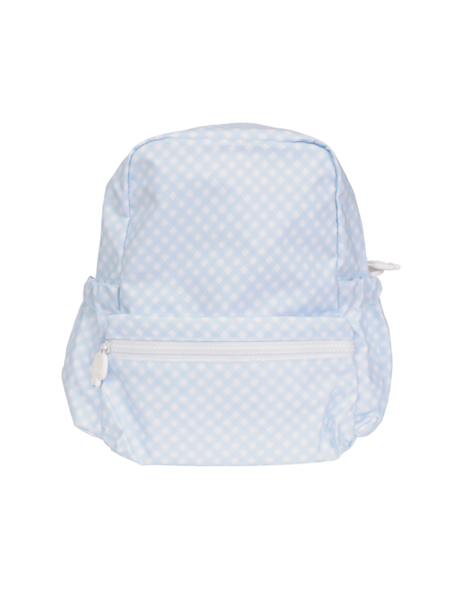 Apple of My Isla The Backpack Small, Blue Gingham