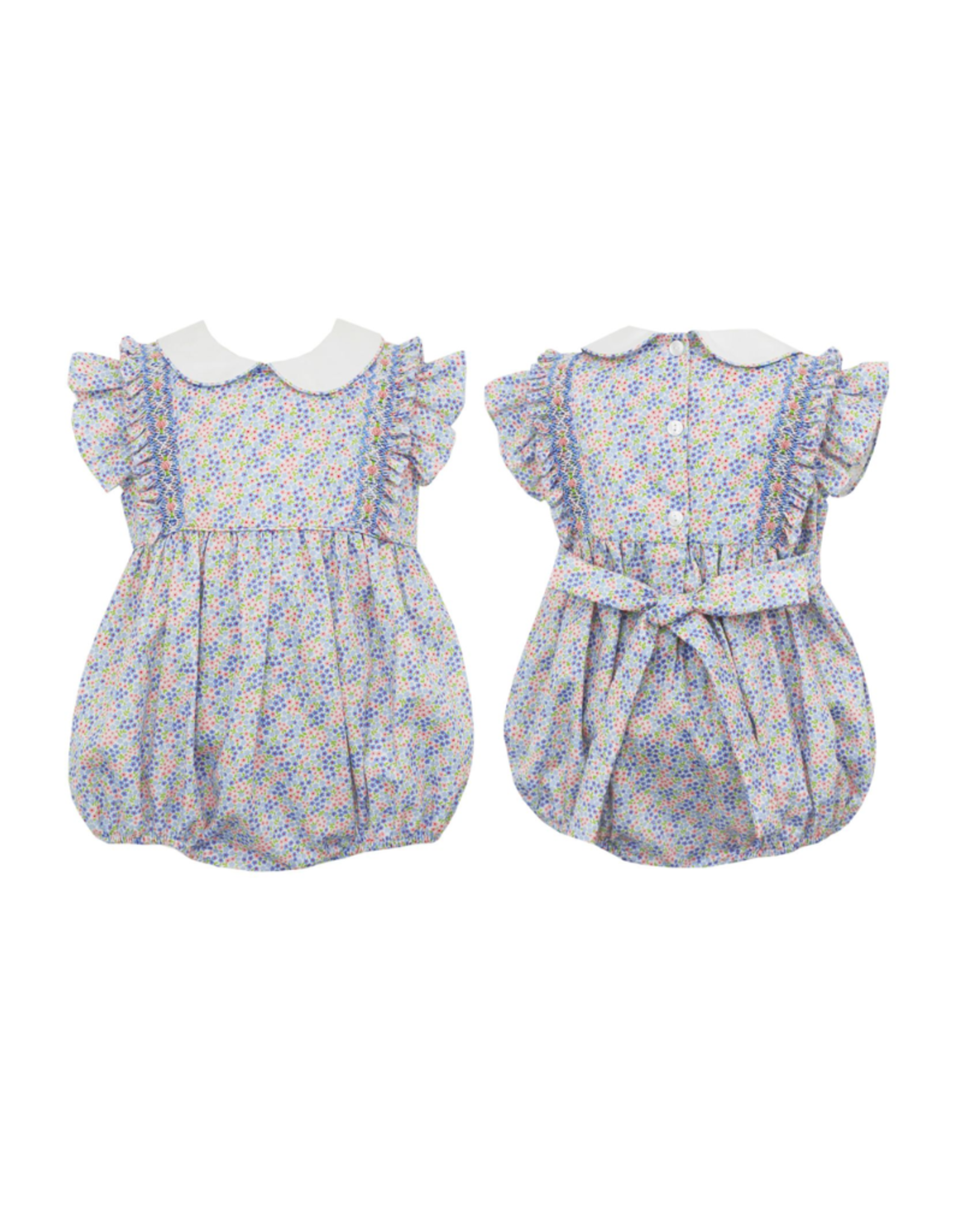 Claire and Charlie Pink/Blue Liberty Bubble W/Smocking