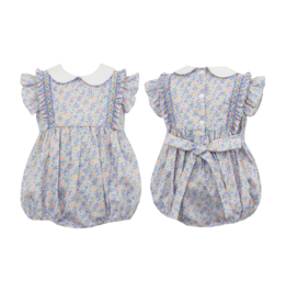 Claire and Charlie Pink/Blue Liberty Bubble W/Smocking