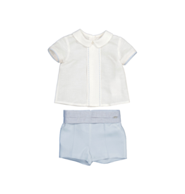 Mayoral Blue/White Linen Short Set (1261)