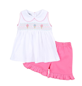 Pre-Sale* Magnolia Baby Just Ducky Classics Smocked Bubble - Pink