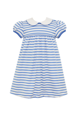 Claire and Charlie Periwinkle Stripe Knit SS Collar Dress