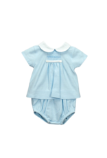 Babidu Blue/White Smocked Diaper Set (42360)