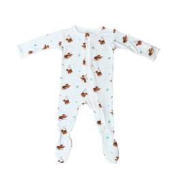 Bamboo Little Zipper Footie Tiger