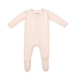 Bamboo Little Zipper Footie Peachy Pink