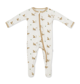 Bamboo Little Zippered Footie Monkey