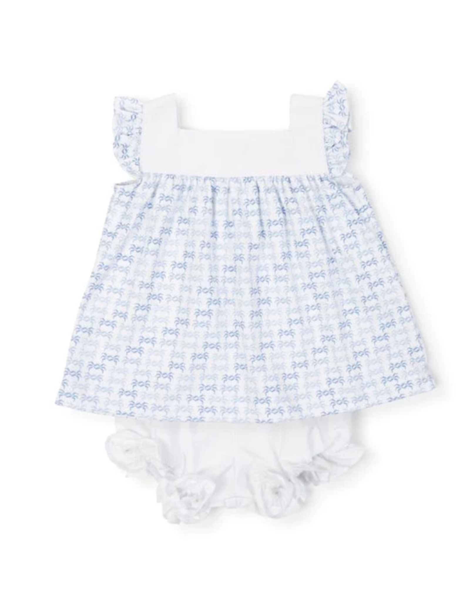 Lila and Hayes Annie Baby Bloomer Set Sand Crabs Blue