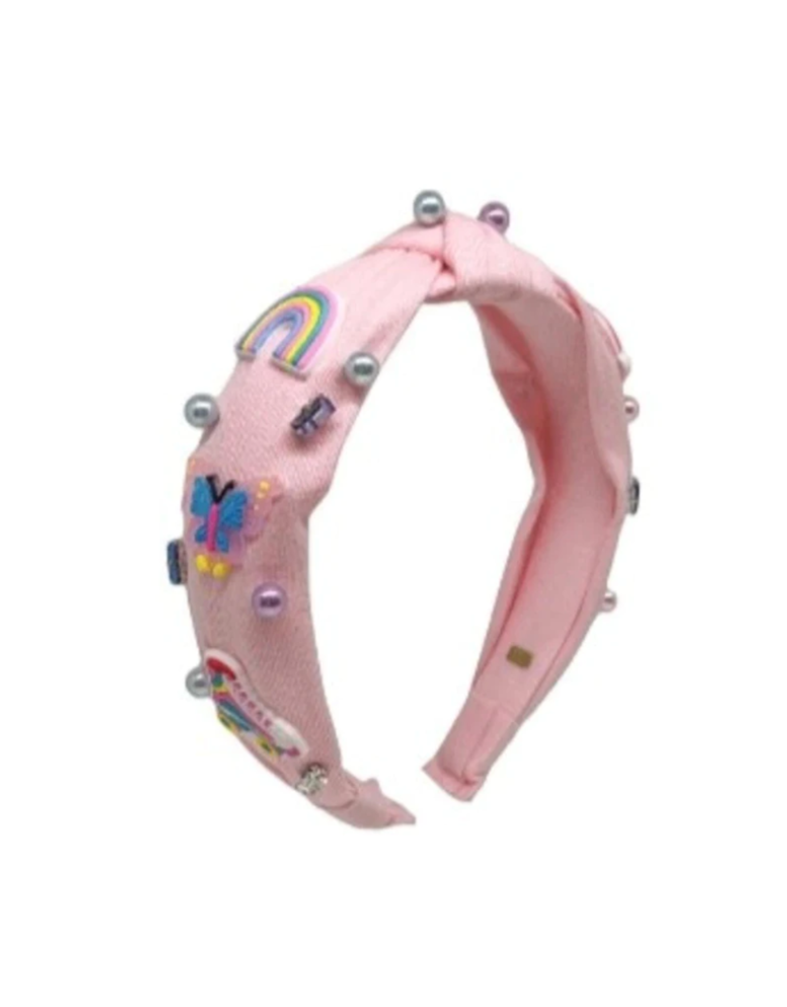 Bari Lynn Cotton Charm Headband Light Pink Summer Rainbow