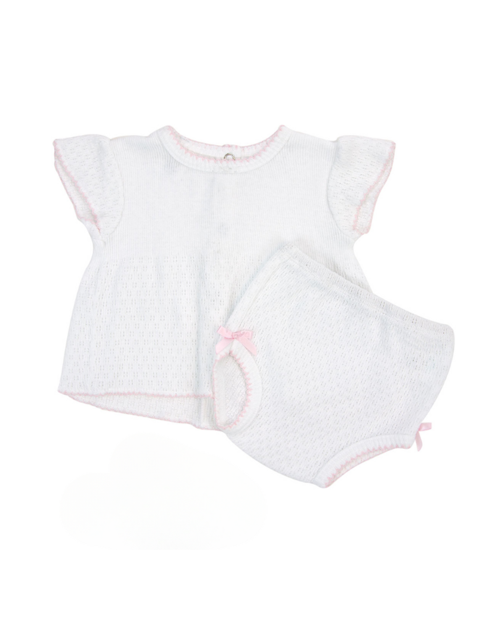 Paty Diaper Set With Pink Trim