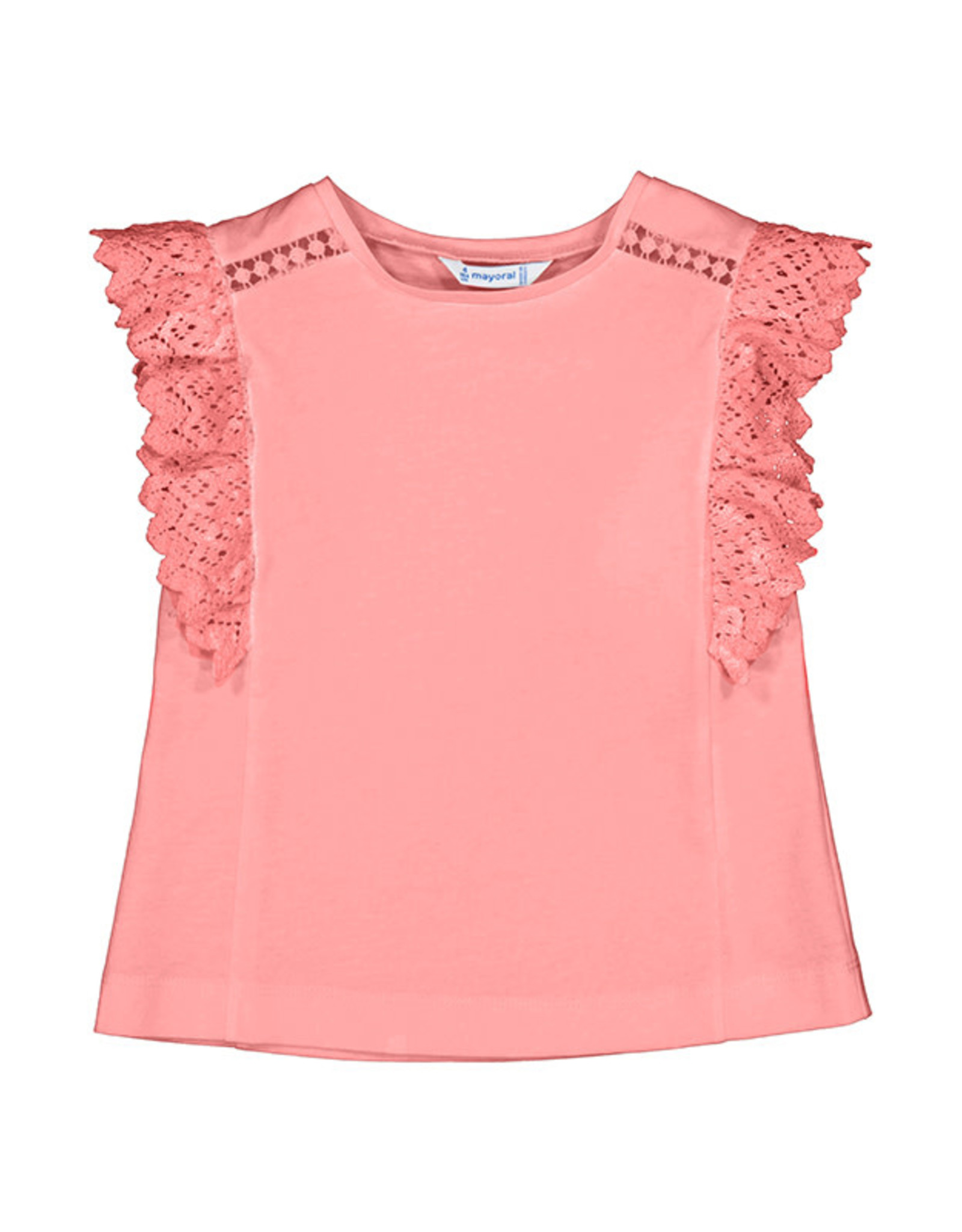 Mayoral Peony Top with Crochet Lace Sleeves (3061)