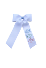Sew Sweet Tricolor Fish Bow 1.5" White Ribbon
