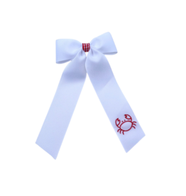 Sew Sweet Crab Bow 1.5" White Ribbon