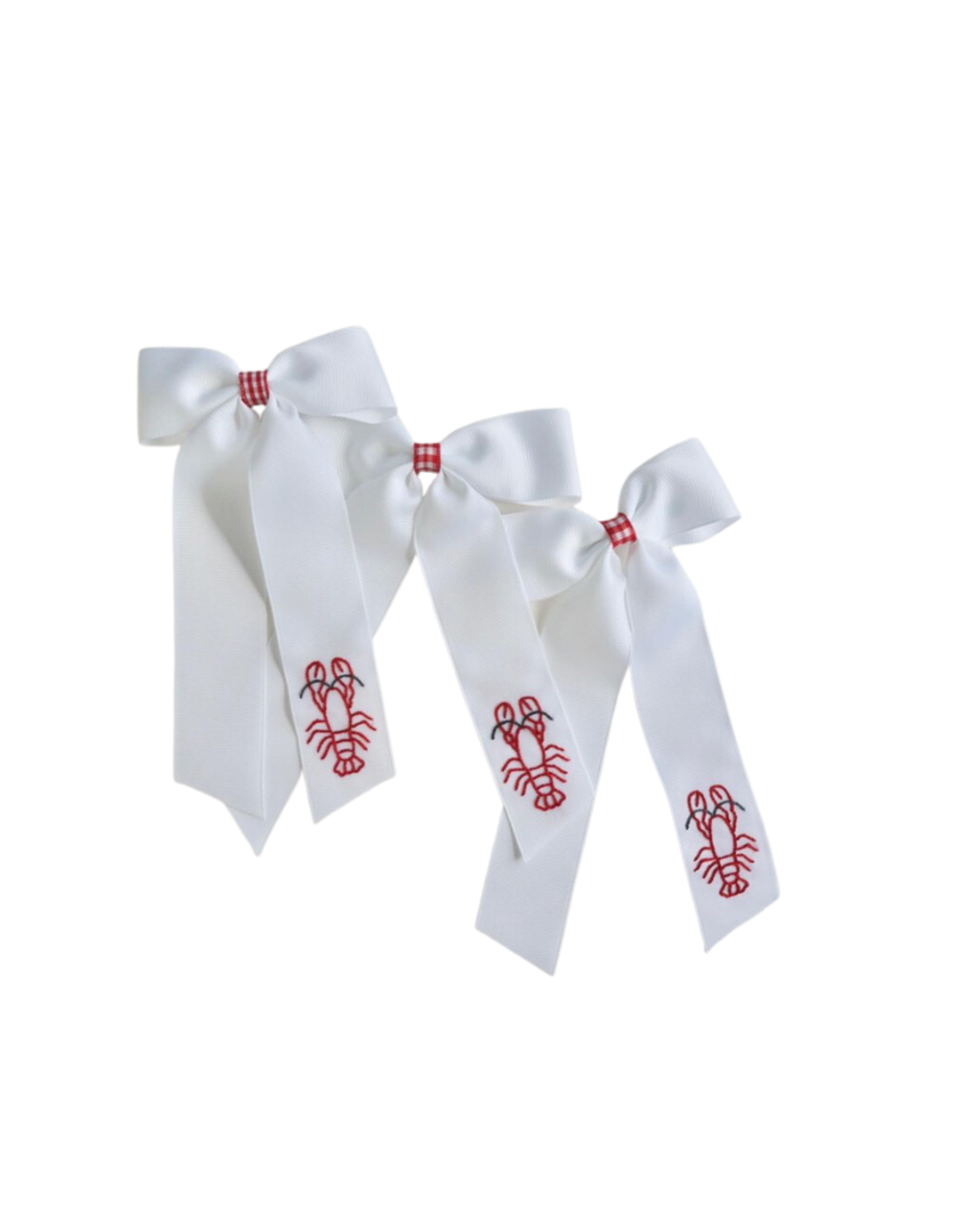 Sew Sweet Crawfish Bow 1.5" White Ribbon