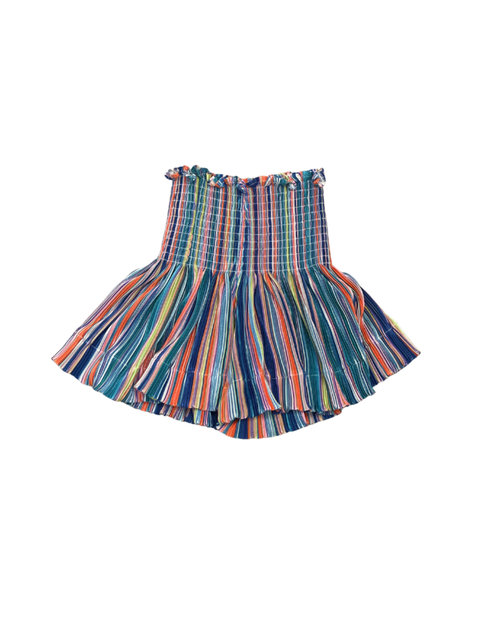 Queen of Sparkles Blue Rainbow Stripe Swing Shorts