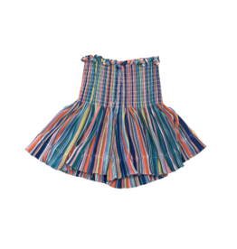 Queen of Sparkles Blue Rainbow Stripe Swing Shorts