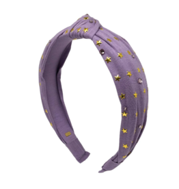 Bari Lynn Cotton Star Headband Lavender