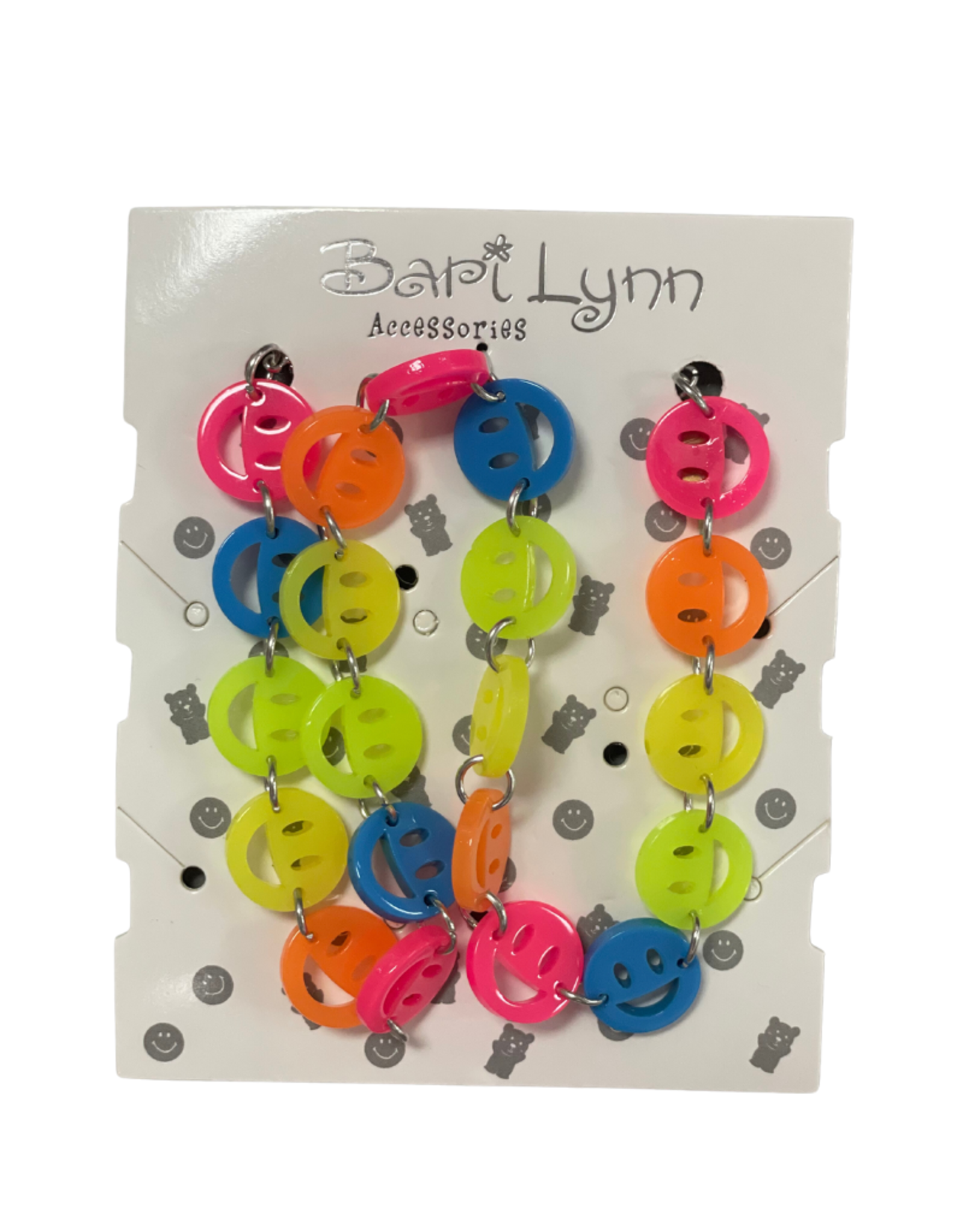 Bari Lynn Neon Acrylic Smile Necklace
