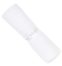 Kissy Kissy White Premier Basics Blanket with White Trim