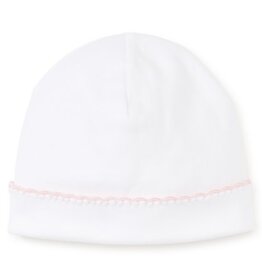 Kissy Kissy White Premier Basics Hat with Pink Trim