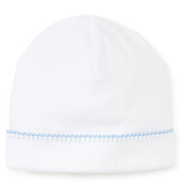 Kissy Kissy White Premier Basics Hat with Blue Trim